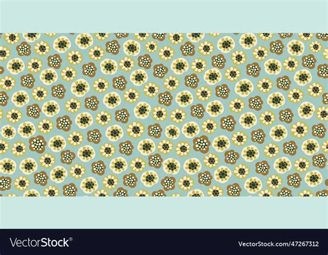 Folk Floral Seamless Pattern Modern Abstract Vector Image