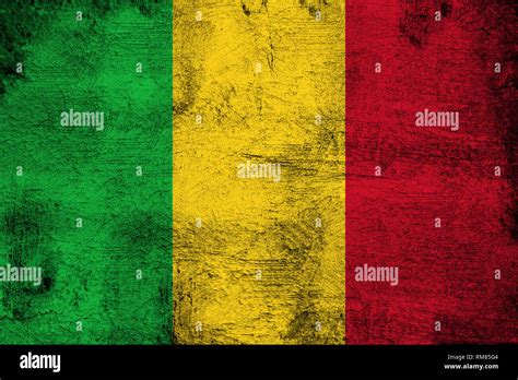 Mali Grunge And Dirty Flag Illustration Perfect For Background Or