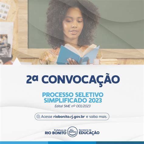 Educação Divulga 2ª Convocação Do Processo Seletivo 2023 Riobonitorj