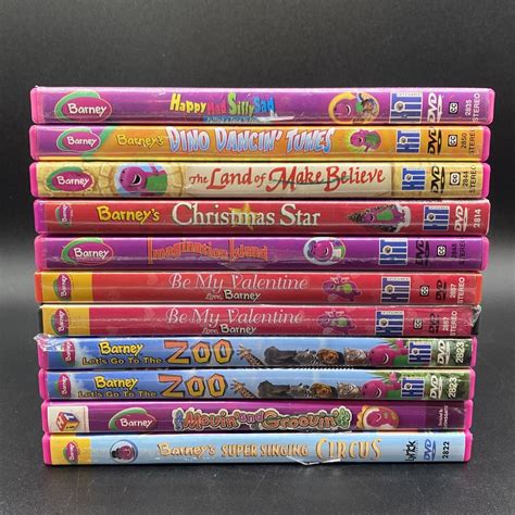 Barney Dvd Lot 11 Barney The Purple Dinosaur Grelly Usa