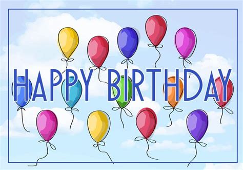 Free Vector Illustration Of A Happy Birthday Greeting Card 102147