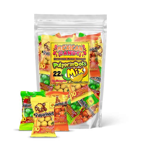 Mexican Candy Pulparindots Mix Bag 22pack Tamarind Watermelon