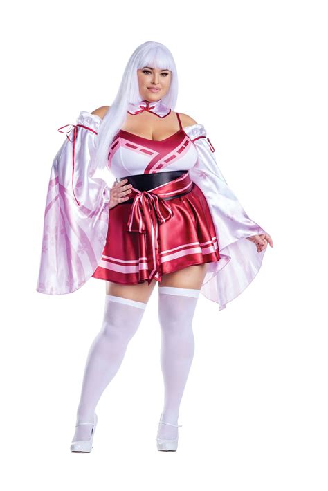 Sakura Shrine Maiden Plus Size Dreamgirl Costumes Lingerie