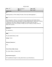 SOAP NOTE DEPRESSION Doc SOAP NOTE Name Date Age Time Sex SUBJECTIVE CC I M Still Feeling