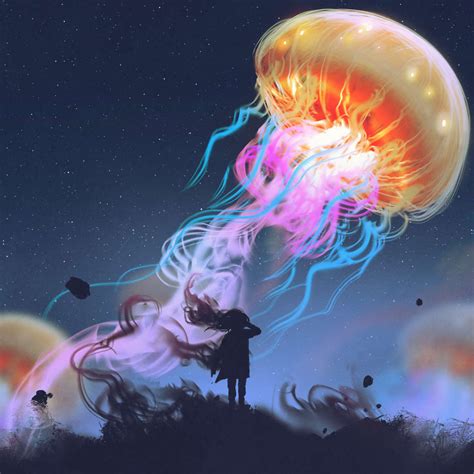 Jellyfish Fantasy Wall Art | Digital Art