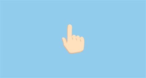 Nach Oben Weisender Zeigefinger Von Hinten Helle Hautfarbe Emoji On