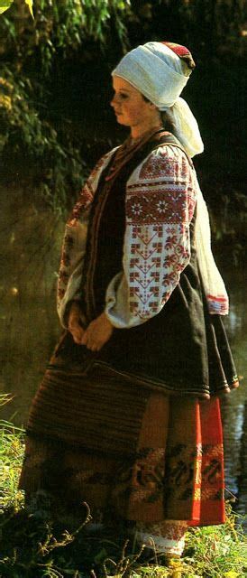 FolkCostume Embroidery Costume With Andarak North Chernyhiw Province