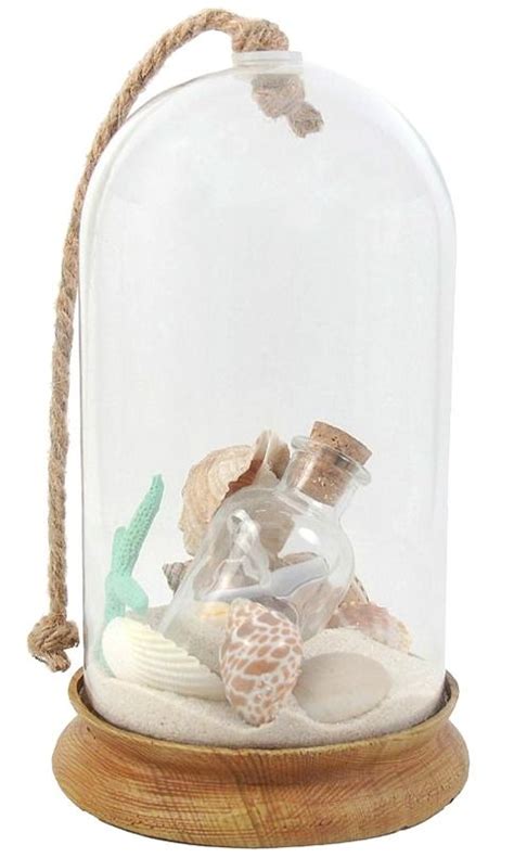 Glass Cloche Decor Ideas With A Coastal Beach Theme Cloche Decor