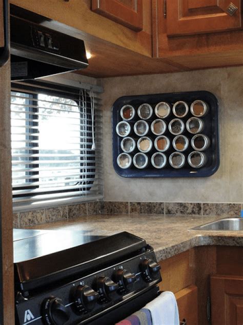 6 Spice Storage Ideas To Help You Organize Your Rv Kitchen Rv Kitchen Organization Camper