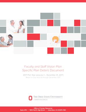 Fillable Online Hr Osu Faculty And Staff Vision Plan Specific Plan