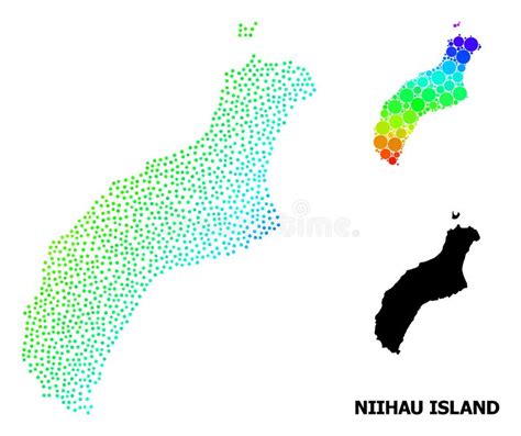 Mapa Da Colagem De Vinhos E Uvas Na Ilha De Niihau Ilustra O Do Vetor