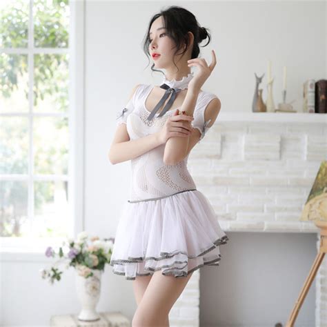 Sexy Lingerie Set Super Transparent Temptation Stockings Female Uniform Open File Free Passion