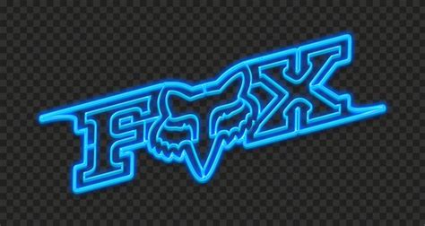 HD Fox Racing Blue Neon Logo Transparent Background