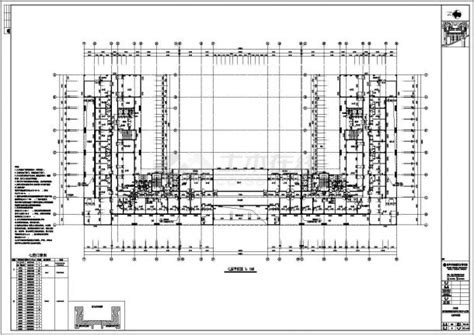 8层办公楼建筑施工cad图纸（5套图纸）办公建筑土木在线