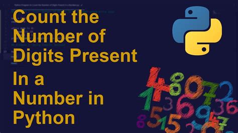 Count The Number Of Digits Present In A Number In Python Python Examples Python Coding