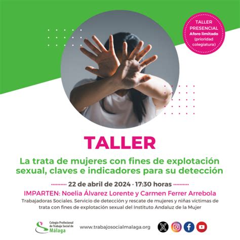 Taller Presencial La Trata De Mujeres Con Fines De Explotación Sexual