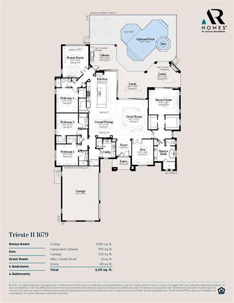 Trieste II 1679 House Plan AR Homes By Arthur Rutenberg