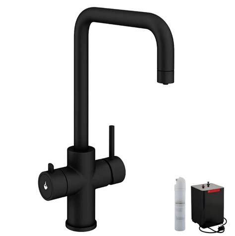 Ellsi 4 In 1 Hot Water Kitchen Sink Mixer Matt Black Bathtrader
