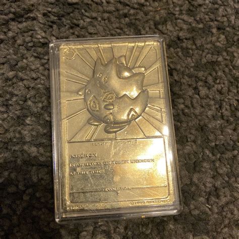 Mavin Rare 1999 Pokemon TOGEPI 23k Gold Plated Trading Card With Poke