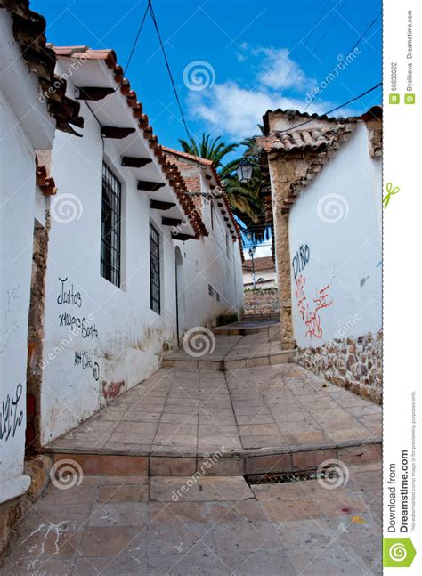 Street In Sucre Capital Of Bolivia Editorial Photography Image Of