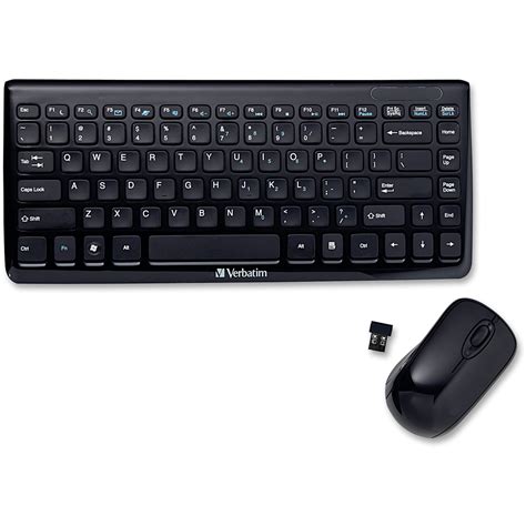 Verbatim, VER97472, Mini Wireless Slim Keyboard Mouse Combo, 1 ...