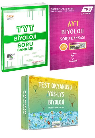 Tyt Ayt Biyoloji Soru Bankas Ve Test Seti D Rt Be Yay Nlar