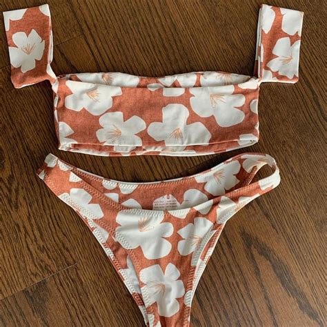 Super Cute Off The Shoulder Bikini Size XS Soft Depop