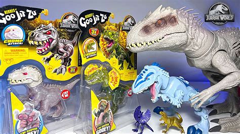 New Goo Jit Zu Indominus Rex Dilophosaurus Jurassic World Dinosaurs