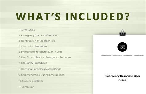 Emergency Response User Guide Template In Pdf Word Google Docs