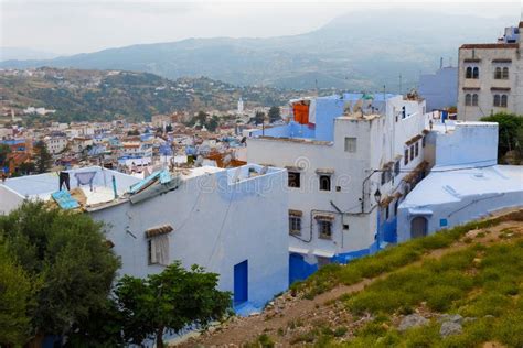 View Of The Blue Walls Of Medina Quarter In Chefchaouen Morocco The