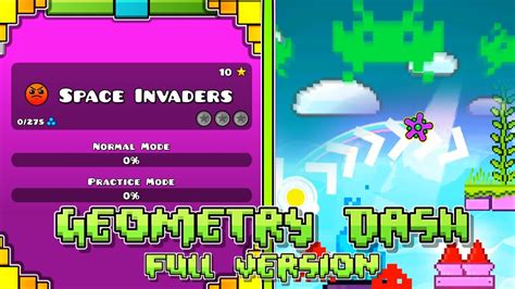 Space Invaders All Secret Coins Geometry Dash Full Version By