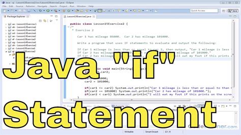 15y Learn Java If Statements Exercise 2 Youtube