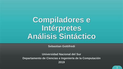 PDF Compiladores e Intérpretes Análisis Sintácticolc cei downloads