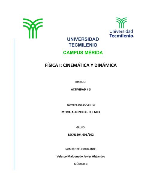 Actividad Fisica Universidad Tecmilenio Campus M Rida F Sica I