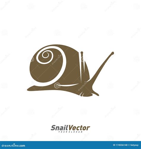 Snail Logo Design Vector Template Silhouette Of Snail Design