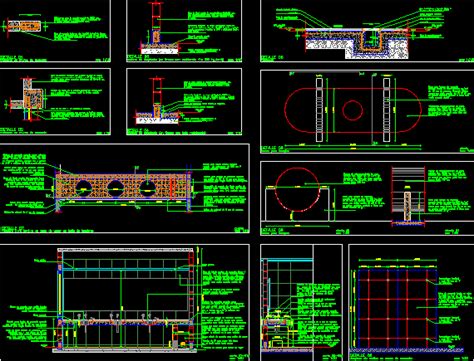 Detalles De Albanileria En Dwg Librer A Cad