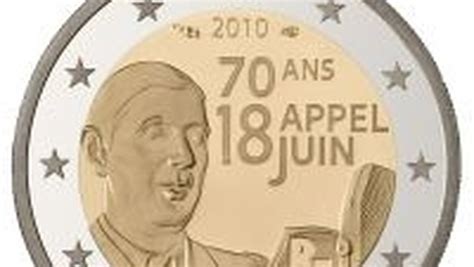 Une Pi Ce De Euros L Effigie Du G N Ral De Gaulle Pour Comm Morer L