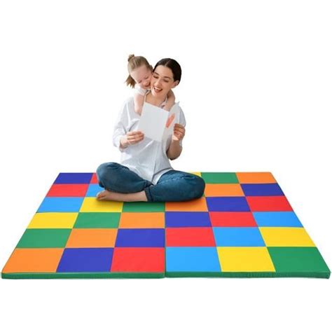 Costway Tapis De Sol Puzzles Pliable En Mousse Double Face En