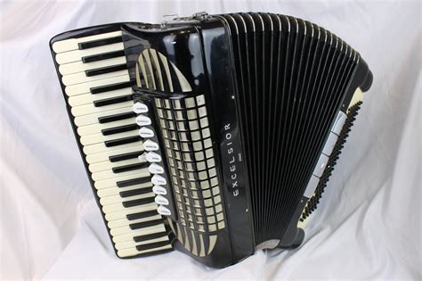 4252 Black Excelsior A2 Piano Accordion LMMH 41 120