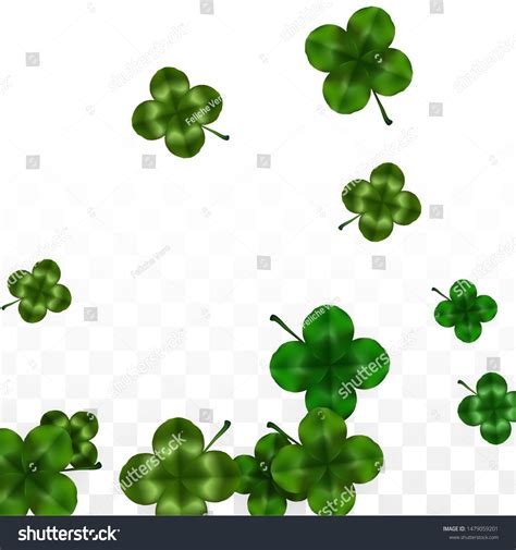 Vector Clover Leaf Isolated On Transparent Royalty Free Stock Vector