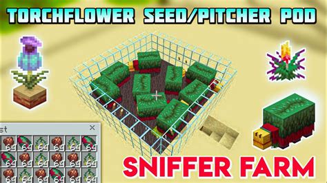 Sniffer Farm In Minecraft 1 20 Torchflower Seed Pitcher Pod Farm