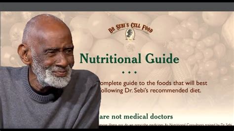 Dr Sebi Speak About The Nutrition Guide And Spring Water Youtube