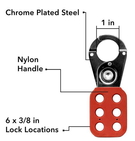 Tradesafe Lock Out Tag Out Lock Hasp Pack Lockout Tagout Hasp Steel