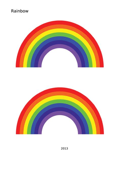 Rainbow Cutouts Printable