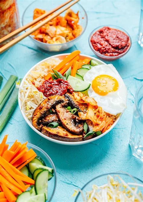 Vegetarian Kimchi Bibimbap Recipe | Live Eat Learn