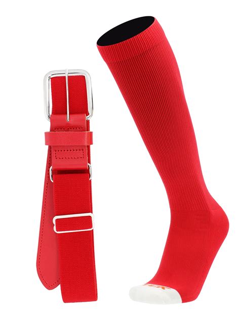 Pro Line Softball Socks And Belt Combo Scarlet Large