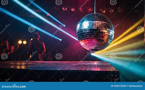 vibrant concert scene   disco era featuring  shimmering disco