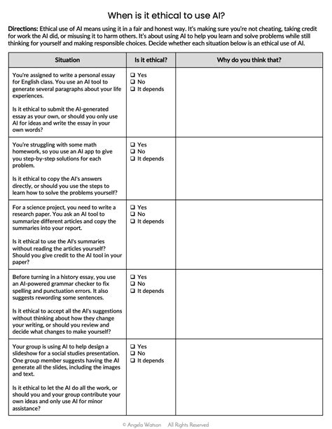 Ethical Student AI Use Guidelines: Teach students to use artificial in