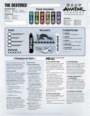 Avatar Legends Character Sheet : Magpie Games : Free Download, Borrow ...