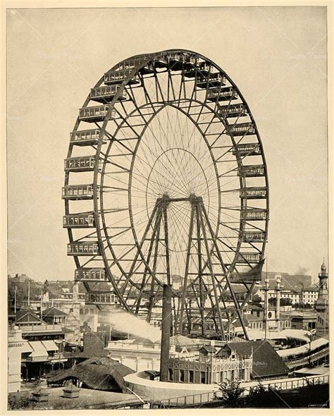 First Ferris Wheel Chicago World's Fair 1893 | World's columbian ...